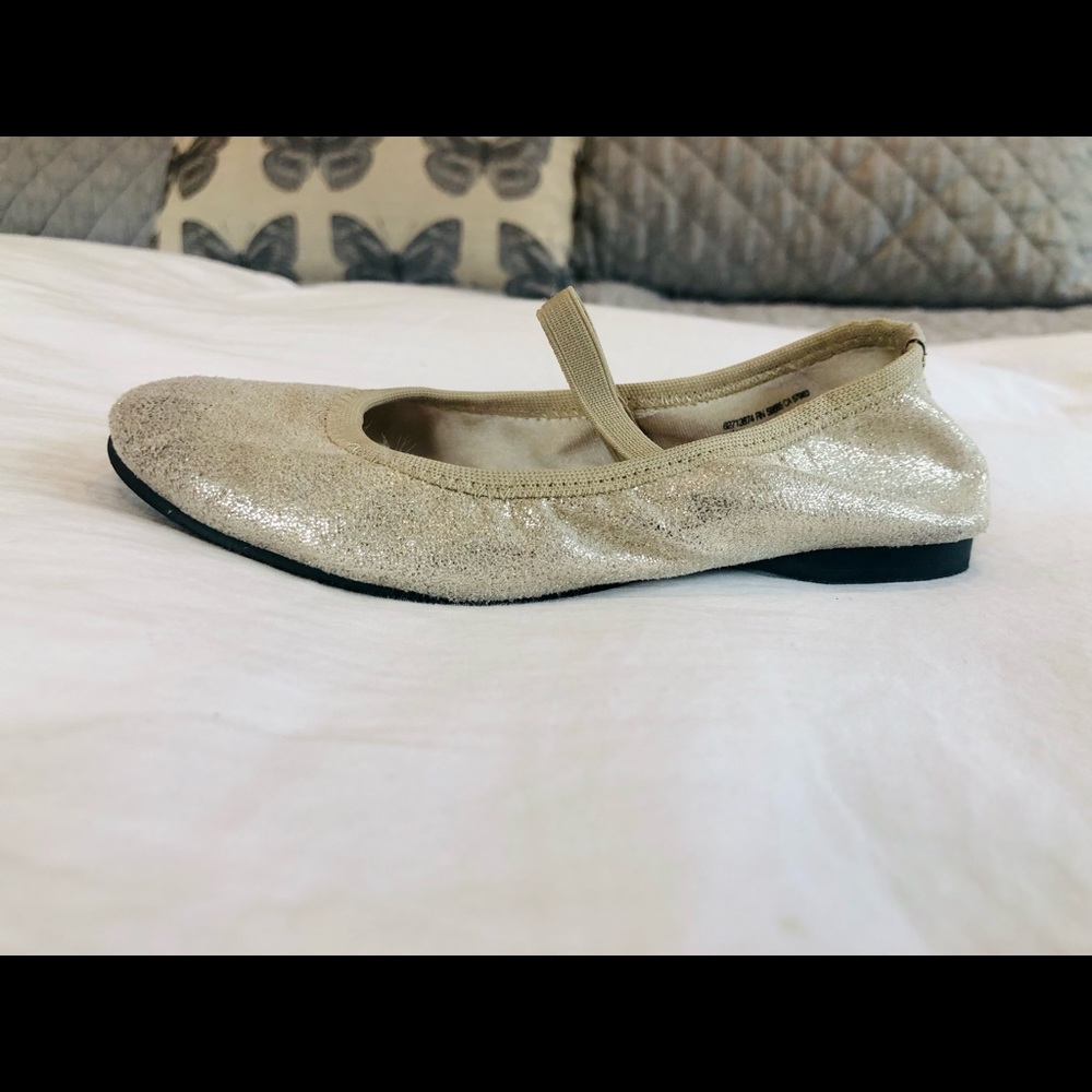 Ruby & Bloom ballet gold ballet flats